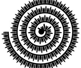 Abstract rolled paper vector