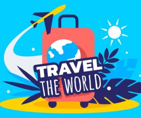 Abstract travel illustration vector