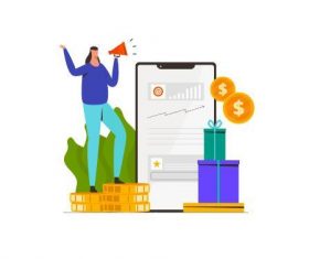 Affiliate marketing illustration vector