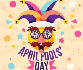 April 1 fools day cartoon vector