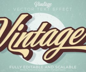 Art editable text style effect vector