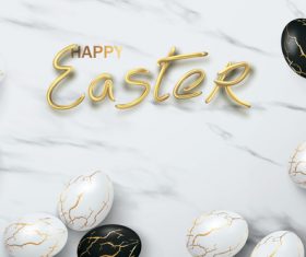 Artistic black and white striped easter egg vector