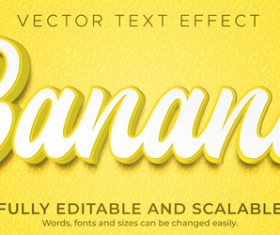 Banana vector text effect