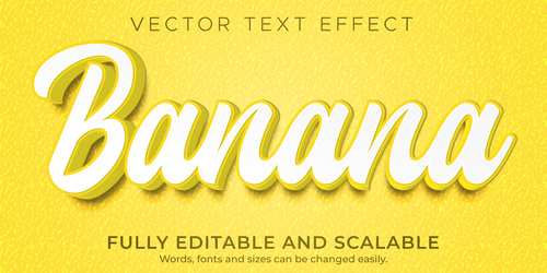 Banana vector text effect