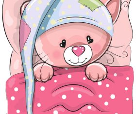 Bear baby cartoon illustration vector
