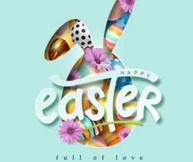 Beautiful hand drawn easter eggs vector
