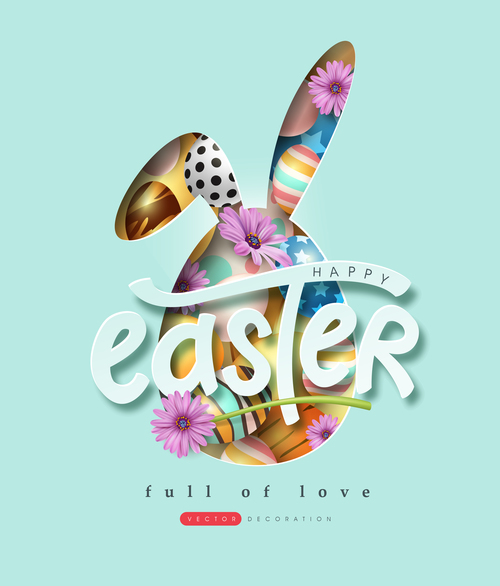 Beautiful hand drawn easter eggs vector