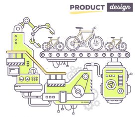 Bicycle product design concept vector