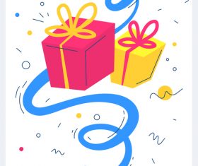 Birthday gift illustration vector