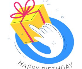Birthday gift wanted illustration vector