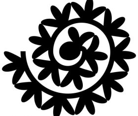 Black abstract rolled paper vector