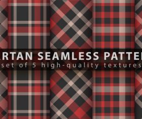 Black and red tartan seamless pattern vector
