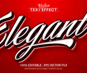 Black and white font editable text effect vector