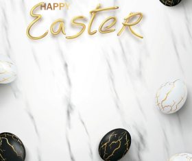 Black and white striped easter egg vector