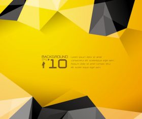 Black and yellow abstract geometric background vector