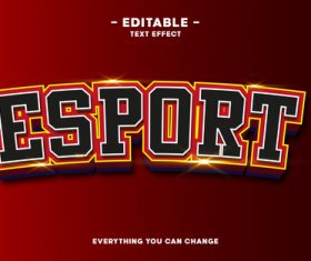 Black font editable text effect vector