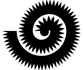 Black rolled paper vector