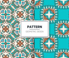 Blue flower pattern seamless background design vector