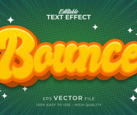 Bounce editable text effect vector