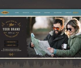 Brand homepage design vector