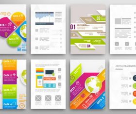Brochure double-sided template design vector