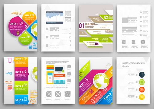 Brochure double-sided template design vector