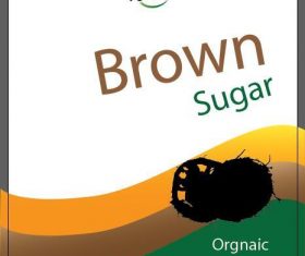Brown sugar packaging vector