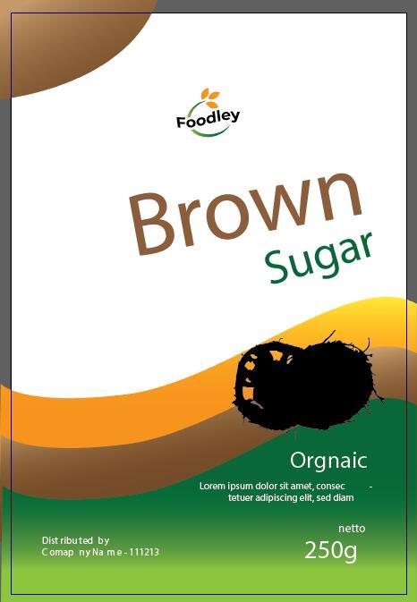 Brown sugar packaging vector