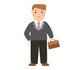 Businessman profession character vector