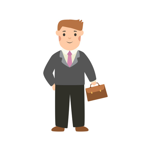 Businessman profession character vector