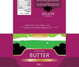Butter packaging vector
