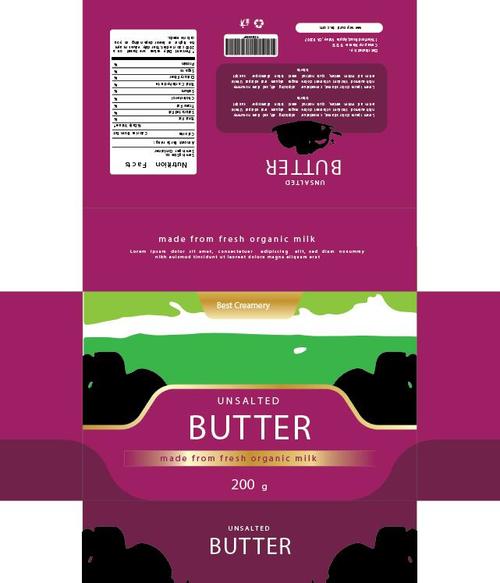 Butter packaging vector