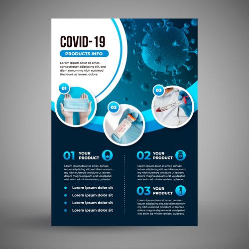 COVID 19 test cover vector