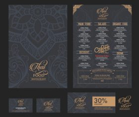 Cafe menu cover vector