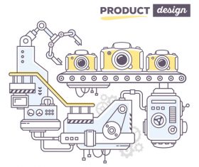 Camera production business concept vector