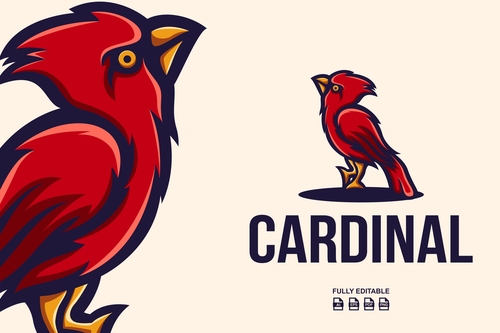 Cardinal logo templates vector