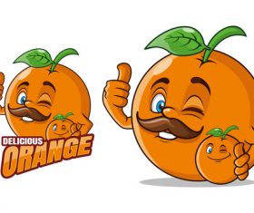 Character design fruit cartoon vector