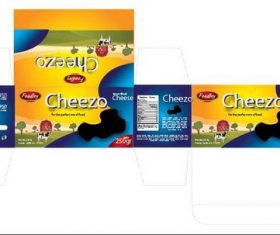 Cheese packaging vector