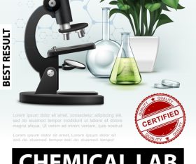 Chemical lab 3d illustration vector