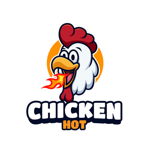 Chicken hot logo vector