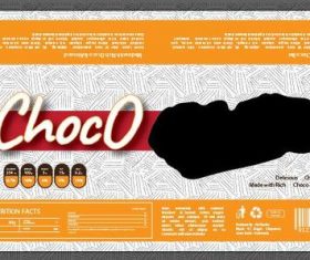 Chocolate packaging barcode vector