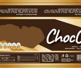 Chocolate snack packaging vector