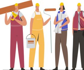 Civil engineering team illustration vector