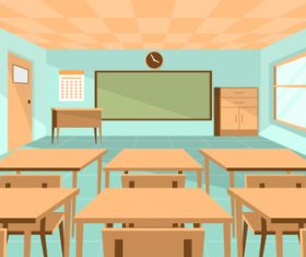 Class room illustration background vector