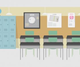 Classroom illustration background vector