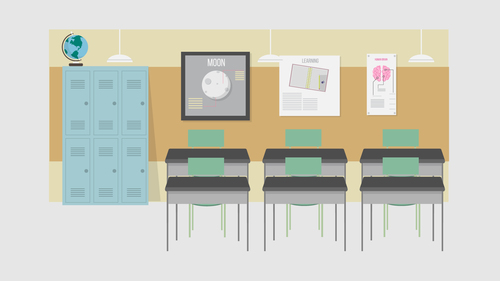 Classroom illustration background vector