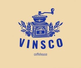 Coffee grinder logo vector