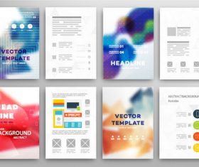 Color watercolor cover design vector