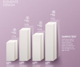 Columnar analysis infographic vector