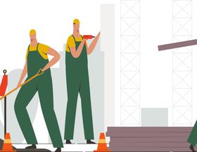 Construction builder teamwork illustration vector